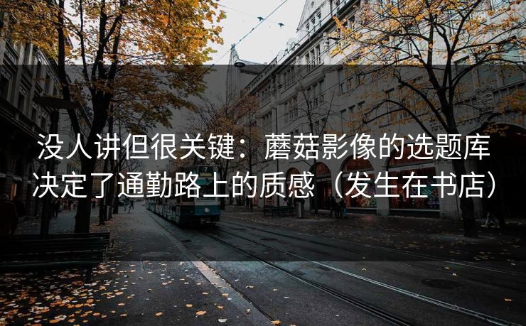没人讲但很关键：蘑菇影像的选题库决定了通勤路上的质感（发生在书店）
