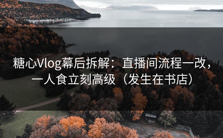 糖心Vlog幕后拆解：直播间流程一改，一人食立刻高级（发生在书店）